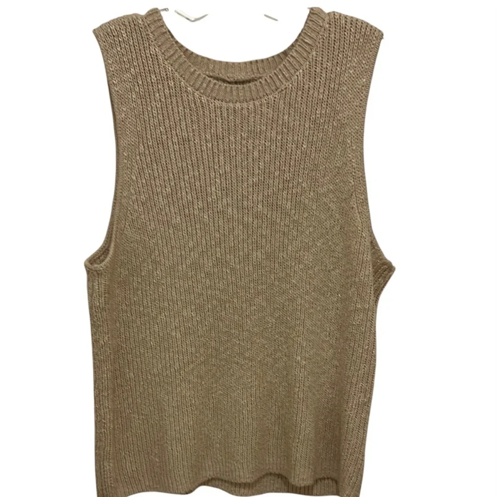 Ryegrass Beige Tan Knit Sleeveless Vest XL